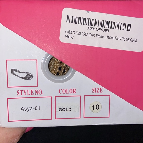 Nature Breeze Asya gold glitter size 9 NIB - Picture 10 of 11